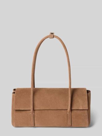 Mango Shoulder Bag aus echtem Leder Modell EROS in Mittelbraun, Gr&ouml;&szlig;e 1