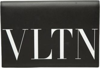 Valentino Pre-owned Leren Clutch - Dames - Vintage Clutch - Zwart - ONE Size - Leer - Vintage
