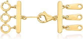 RS Pure by Ross-Simons Italian 14kt Yellow Gold Layering Clasp