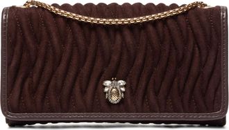 Dune London Womens Accessories Strong - Quilted Leather Cross Body Bag - Brown Suede - One Size