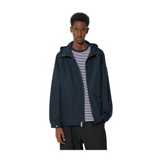 Woolrich Cruiser Hooded Jacket - Heren - Zomerjassen - Blauw - L - Katoen - Jassen