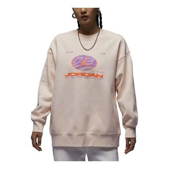 Air Jordan (WMNS) Air Jordan Fearless Fleece Sweatshirt Asia Sizing Orange Pink FV4021-823