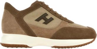 Hogan Interactive Sneakers - Heren - Sneakers - Bruin - 40 EU - Leer - Schoenen