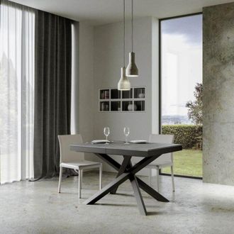 Itamoby Tavolo allungabile 90x120/380 cm Volantis Evolution Cemento telaio Antracite