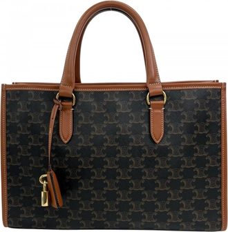 Celine Brown Pvc Leather Tote Bag (Pre-Owned)