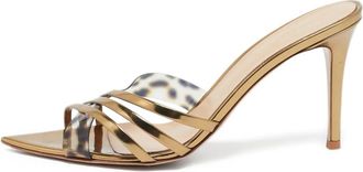 Gianvito Rossi Mules leopardate Pre-owned 110mm - Oro
