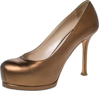Saint Laurent Pumps Tribute con tacco - Marrone