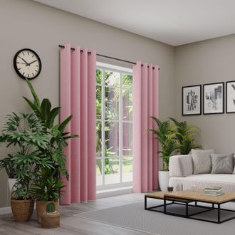 Neutex Vorhang »BELMONDO« Ösen 1 Stk. tlg. Uni mit samtiger Oberfläche, nach Mass