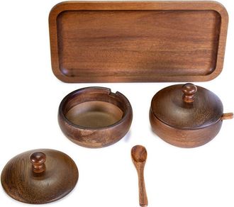 Berghoff Acacia Wooden Spice Jar Set in Brown at Nordstrom Rack