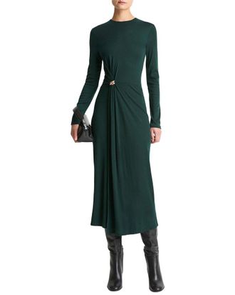 Vince Side Drape Wool-Blend Dress