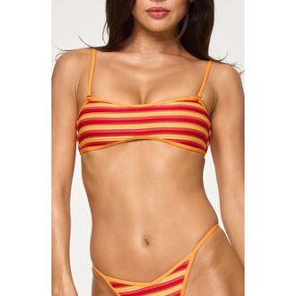 L*Space Bekah Stripe Bikini Top in Sunset Stripe at Nordstrom Rack, Size X-Large
