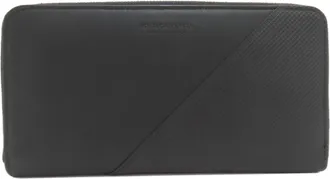 Bottega Veneta Black Leather Long Wallet (Bi-Fold) (Pre-Owned)
