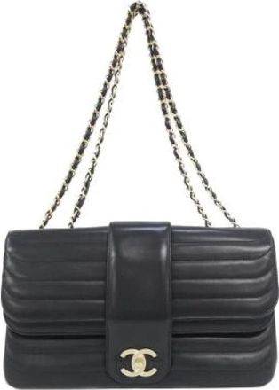 Chanel Pre-owned Lambskin Shoulder Bag - Dames - Vintage Schoudertas - Zwart - ONE Size - Leer - Vintage