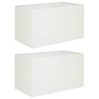 vidaXL Macetero De Jard&iacute;n 2 Uds. Blanco 100 X 50 X 50 Cm Vidaxl