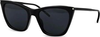 Saint Laurent Kate Dunne Zonnebril - Dames - Zonnebrillen - Zwart - 55 MM - Accessoires