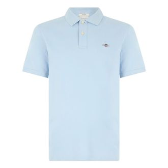GANT Polo Shirts, male, Blue, Size: XL Short Sleeve Polo