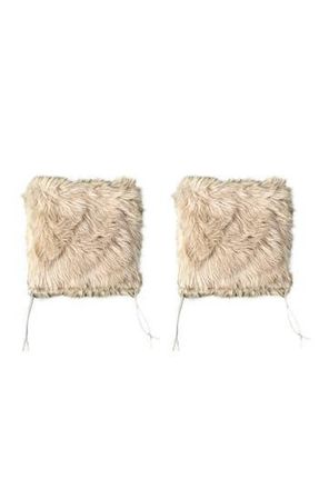 Luxe Laredo Set of 2 Faux Fur Seat Cushions in Taupe at Nordstrom Rack, Size 16X16