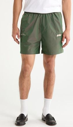 Les Deux x Prince Shiny Shorts in Pineneedle Green at Nordstrom, Size Xx-Large