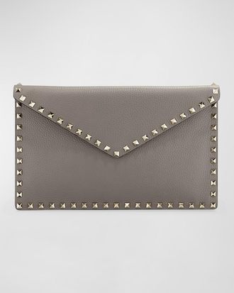 Valentino Garavani Rockstud Large Envelope Clutch Bag