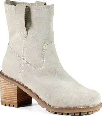Diba Womens Khloee May Block Heel Boots In Ice (Light Gray)