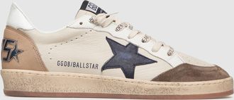 Golden Goose Baskets Homme Ball Star Cream White Light Grey Marble Blue