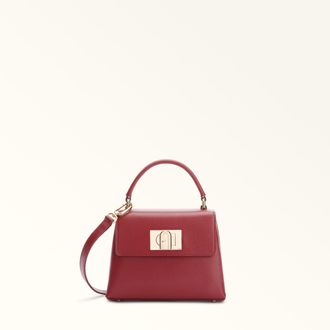 Furla 1927 Borsa A Mano Mini Ciliegia D Rosso Pelle Stampata Donna