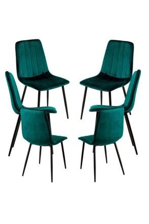 Regalos Miguel Packs Sillas Comedor - Pack 6 Sillas Liny Terciopelo - Verde