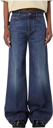 Bottega Veneta Oversized Wide Leg Jeans - Dames - Loose Fit Jeans - Blauw - 2XS - Denim - Jeans
