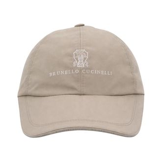 Brunello Cucinelli Brunello Cucinelli, Caps, unisex, Beige, Size: L Logo Baseball Cap