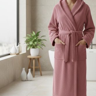 Dmora Albornoz Satofa, 100% Algod&oacute;n Con Capucha, Talla S, Rosa