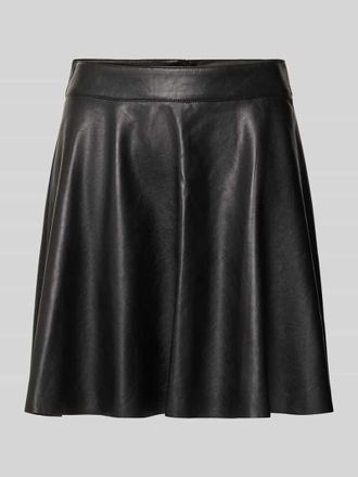 Only Ausgestellter Mini-Rock in Leder-Optik Modell LUNA in Black, Gr&ouml;&szlig;e XS
