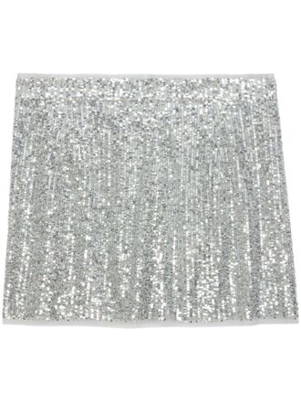 Zadig&Voltaire sequin-embellished midi skirt - women - Polyester/Elastane - 34 - Silver