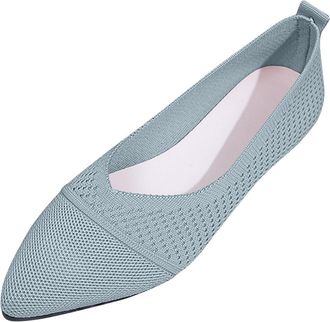 Generic Blue Women Slip-On Lightweight Flat Shoes Non-Slip Casual Toe Casual Summer Mesh Design