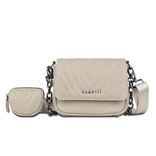 Bugatti Almata Sac Bandoulière Femme, Sac à Main Tendance - Sable