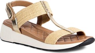 Jambu Claire T-Strap Wedge Sandal in Natural Raffia at Nordstrom Rack, Size 9.5