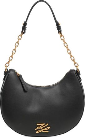 Karl Lagerfeld Moon Schoudertas - Dames - Schoudertassen - Zwart - ONE Size - Leer - Tassen