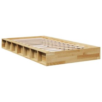 Berkfield Home Beautiful Bed Frame without Mattress 90x190 cm Solid Wood Oak in Brown