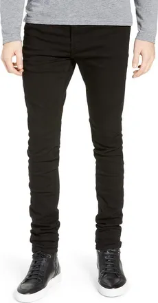 Monfrere Greyson Skinny Fit Jeans in Noir at Nordstrom, Size 40 X 33
