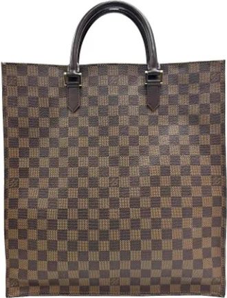 Louis Vuitton Tweedehands Canvas Louis Vuitton tassen - Dames - Vintage Handtas - Bruin - ONE Size - Leer - Vintage