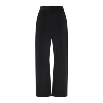 STUDIO NICHOLSON Grange Relaxed Curved Leg Pant - female - Studio Nicholson - Wide Trousers - Brown - 2XS - Trousers