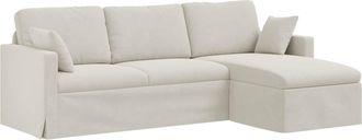 vidaXL Sof&aacute; Crema 228 X 134 X 80 Cm Terciopelo Vidaxl