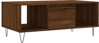 vidaXL Coffee Table Brown Oak 90x50x36.5 cm Engineered Wood Vidaxl