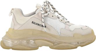 Balenciaga Mens Textile Triple S Clear Sole Sneaker (Authentic Pre-Loved)