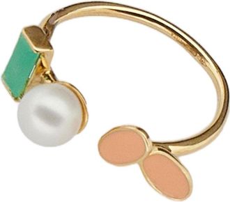 Aliita Pale Pink Petalos Flor Ring