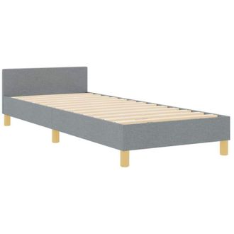 vidaXL Bed Frame with Headboard Light grey 80 x 200 cm Fabric Vidaxl