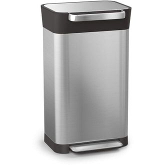 Joseph Joseph Joseph Joseph Titan pattumiera compattatrice di rifiuti 30L, acciaio inox (30030)