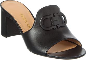 Ferragamo Ferragamo Gancini Leather Sandal