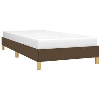 vidaXL Estructura De Cama Sin Colch&oacute;n Tela Marr&oacute;n Oscuro 100x200 Cm Vidaxl
