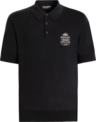 Dolce & Gabbana button-fastening polo shirt - Blue