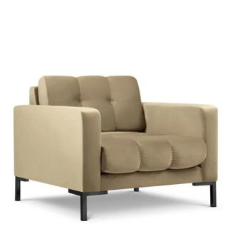BLOOMINGLOFT Designsessel Mamaia mit Samtbezug - Beige